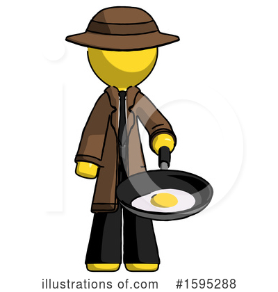 Royalty-Free (RF) Yellow Design Mascot Clipart Illustration by Leo Blanchette - Stock Sample #1595288