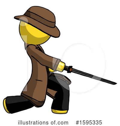 Royalty-Free (RF) Yellow Design Mascot Clipart Illustration by Leo Blanchette - Stock Sample #1595335