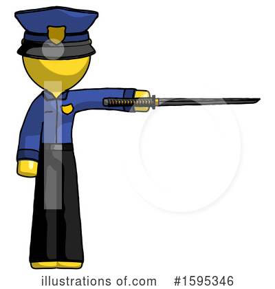 Royalty-Free (RF) Yellow Design Mascot Clipart Illustration by Leo Blanchette - Stock Sample #1595346