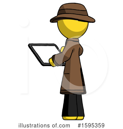 Royalty-Free (RF) Yellow Design Mascot Clipart Illustration by Leo Blanchette - Stock Sample #1595359
