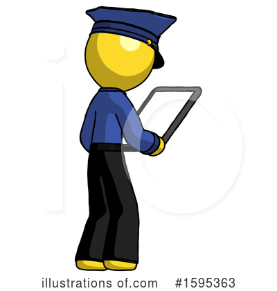 Royalty-Free (RF) Yellow Design Mascot Clipart Illustration by Leo Blanchette - Stock Sample #1595363