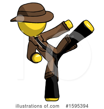 Royalty-Free (RF) Yellow Design Mascot Clipart Illustration by Leo Blanchette - Stock Sample #1595394