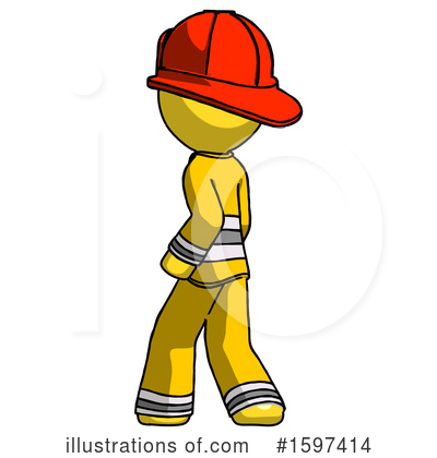 Royalty-Free (RF) Yellow Design Mascot Clipart Illustration by Leo Blanchette - Stock Sample #1597414