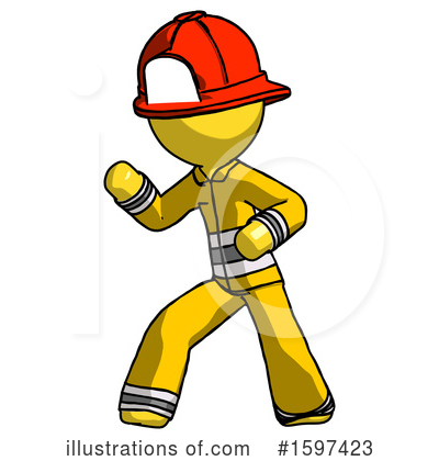 Royalty-Free (RF) Yellow Design Mascot Clipart Illustration by Leo Blanchette - Stock Sample #1597423