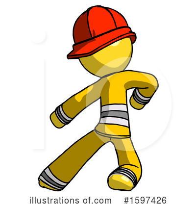 Royalty-Free (RF) Yellow Design Mascot Clipart Illustration by Leo Blanchette - Stock Sample #1597426
