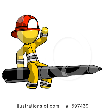 Royalty-Free (RF) Yellow Design Mascot Clipart Illustration by Leo Blanchette - Stock Sample #1597439