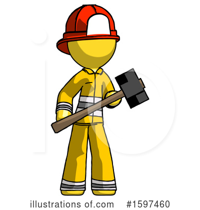 Royalty-Free (RF) Yellow Design Mascot Clipart Illustration by Leo Blanchette - Stock Sample #1597460
