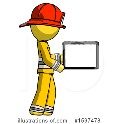 Royalty-Free (RF) Yellow Design Mascot Clipart Illustration by Leo Blanchette - Stock Sample #1597478