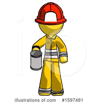 Royalty-Free (RF) Yellow Design Mascot Clipart Illustration by Leo Blanchette - Stock Sample #1597481