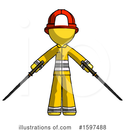 Royalty-Free (RF) Yellow Design Mascot Clipart Illustration by Leo Blanchette - Stock Sample #1597488
