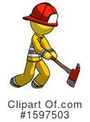 Yellow Design Mascot Clipart #1597503 by Leo Blanchette