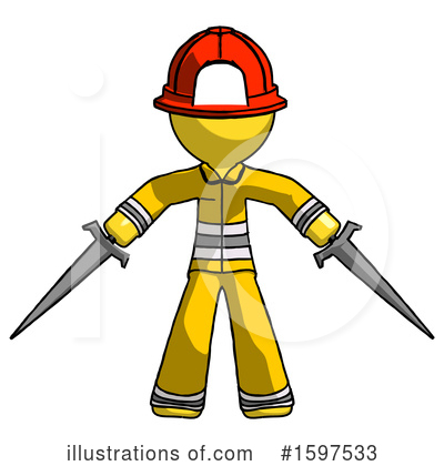 Royalty-Free (RF) Yellow Design Mascot Clipart Illustration by Leo Blanchette - Stock Sample #1597533