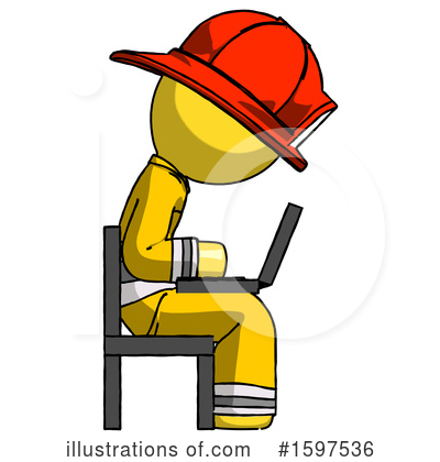 Royalty-Free (RF) Yellow Design Mascot Clipart Illustration by Leo Blanchette - Stock Sample #1597536