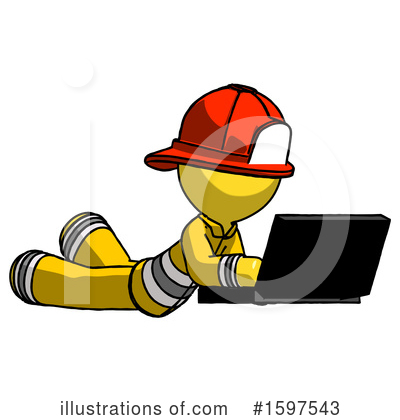 Royalty-Free (RF) Yellow Design Mascot Clipart Illustration by Leo Blanchette - Stock Sample #1597543