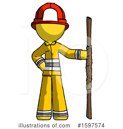Royalty-Free (RF) Yellow Design Mascot Clipart Illustration by Leo Blanchette - Stock Sample #1597574