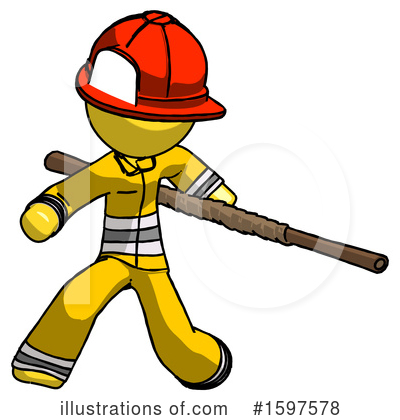 Royalty-Free (RF) Yellow Design Mascot Clipart Illustration by Leo Blanchette - Stock Sample #1597578