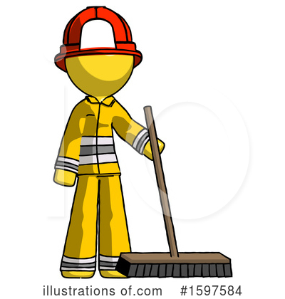 Royalty-Free (RF) Yellow Design Mascot Clipart Illustration by Leo Blanchette - Stock Sample #1597584