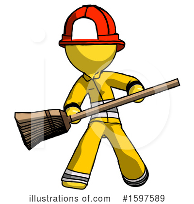 Royalty-Free (RF) Yellow Design Mascot Clipart Illustration by Leo Blanchette - Stock Sample #1597589