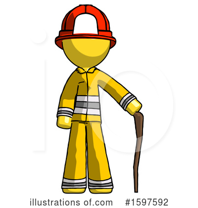 Royalty-Free (RF) Yellow Design Mascot Clipart Illustration by Leo Blanchette - Stock Sample #1597592