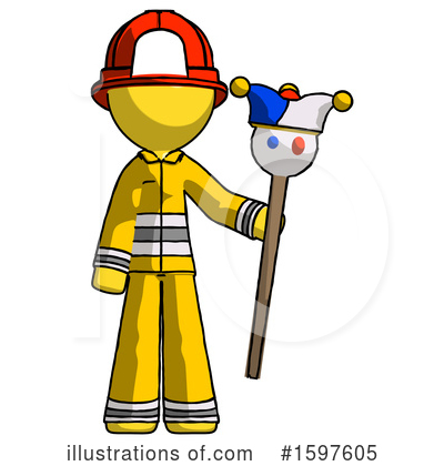 Royalty-Free (RF) Yellow Design Mascot Clipart Illustration by Leo Blanchette - Stock Sample #1597605