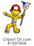 Yellow Design Mascot Clipart #1597606 by Leo Blanchette