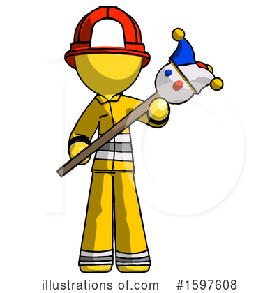 Royalty-Free (RF) Yellow Design Mascot Clipart Illustration by Leo Blanchette - Stock Sample #1597608