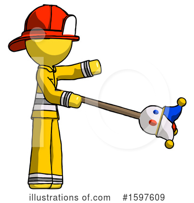 Royalty-Free (RF) Yellow Design Mascot Clipart Illustration by Leo Blanchette - Stock Sample #1597609