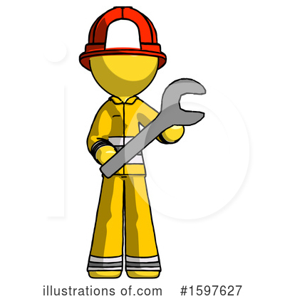 Royalty-Free (RF) Yellow Design Mascot Clipart Illustration by Leo Blanchette - Stock Sample #1597627
