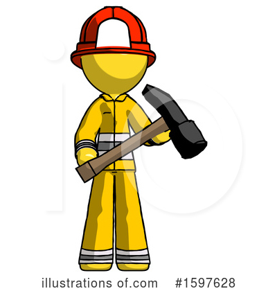 Royalty-Free (RF) Yellow Design Mascot Clipart Illustration by Leo Blanchette - Stock Sample #1597628