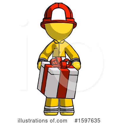 Royalty-Free (RF) Yellow Design Mascot Clipart Illustration by Leo Blanchette - Stock Sample #1597635