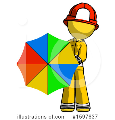 Royalty-Free (RF) Yellow Design Mascot Clipart Illustration by Leo Blanchette - Stock Sample #1597637