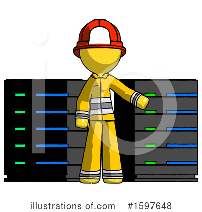 Royalty-Free (RF) Yellow Design Mascot Clipart Illustration by Leo Blanchette - Stock Sample #1597648