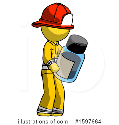Royalty-Free (RF) Yellow Design Mascot Clipart Illustration by Leo Blanchette - Stock Sample #1597664