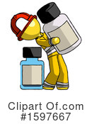 Yellow Design Mascot Clipart #1597667 by Leo Blanchette