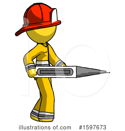 Royalty-Free (RF) Yellow Design Mascot Clipart Illustration by Leo Blanchette - Stock Sample #1597673