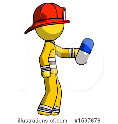 Royalty-Free (RF) Yellow Design Mascot Clipart Illustration by Leo Blanchette - Stock Sample #1597676