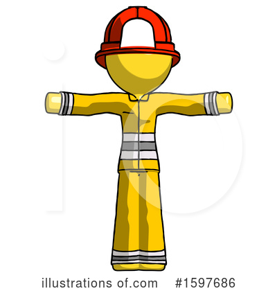 Royalty-Free (RF) Yellow Design Mascot Clipart Illustration by Leo Blanchette - Stock Sample #1597686