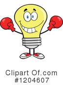Yellow Light Bulb Clipart #1204607 by Hit Toon