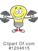 Yellow Light Bulb Clipart #1204615 by Hit Toon