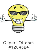 Yellow Light Bulb Clipart #1204624 by Hit Toon