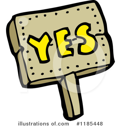 Royalty-Free (RF) Yes Sign Clipart Illustration by lineartestpilot - Stock Sample #1185448