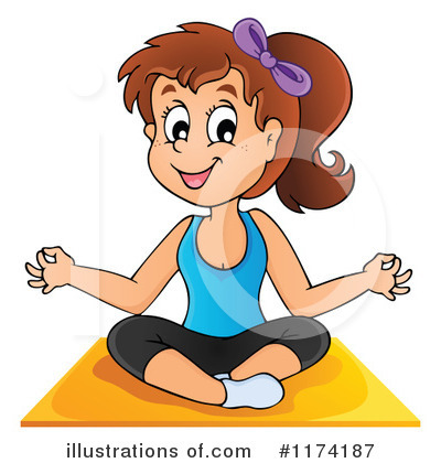 Royalty-Free (RF) Yoga Clipart Illustration by visekart - Stock Sample #1174187