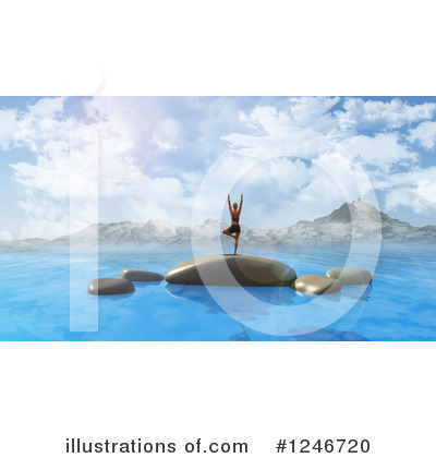 Royalty-Free (RF) Yoga Clipart Illustration by KJ Pargeter - Stock Sample #1246720