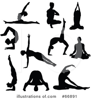 Royalty-Free (RF) Yoga Clipart Illustration by Pushkin - Stock Sample #66891