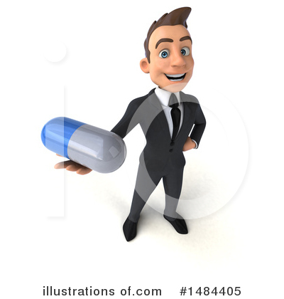 Young White Business Man Clipart #1484405 - Illustration by Julos