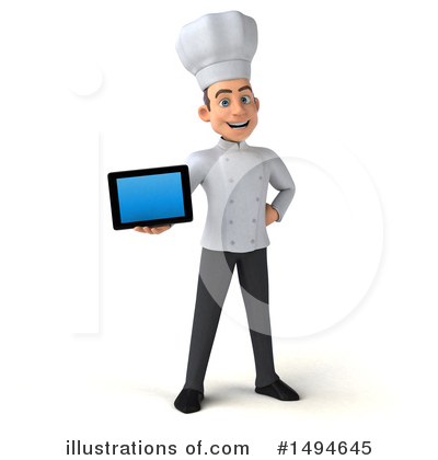 Young White Male Chef Clipart #1494645 - Illustration by Julos