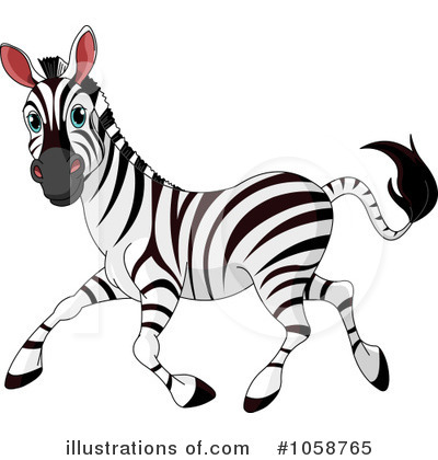 Royalty-Free (RF) Zebra Clipart Illustration by Pushkin - Stock Sample #1058765