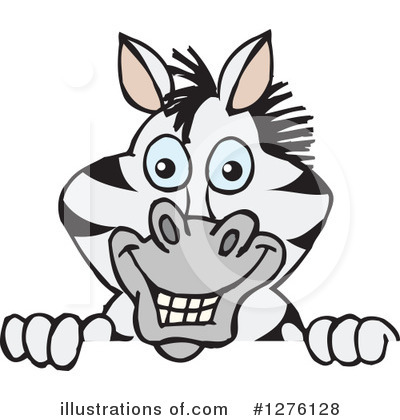 Royalty-Free (RF) Zebra Clipart Illustration by Dennis Holmes Designs - Stock Sample #1276128