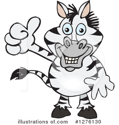 Royalty-Free (RF) Zebra Clipart Illustration by Dennis Holmes Designs - Stock Sample #1276130