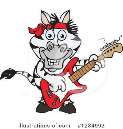 Royalty-Free (RF) Zebra Clipart Illustration by Dennis Holmes Designs - Stock Sample #1284992